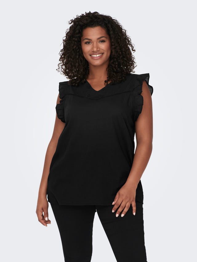 ONLY Curvy frill detailed top - 15297320