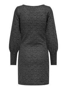 ONLY Normal passform O-ringning Puffärmar Kort klänning -Dark Grey Melange - 15297377