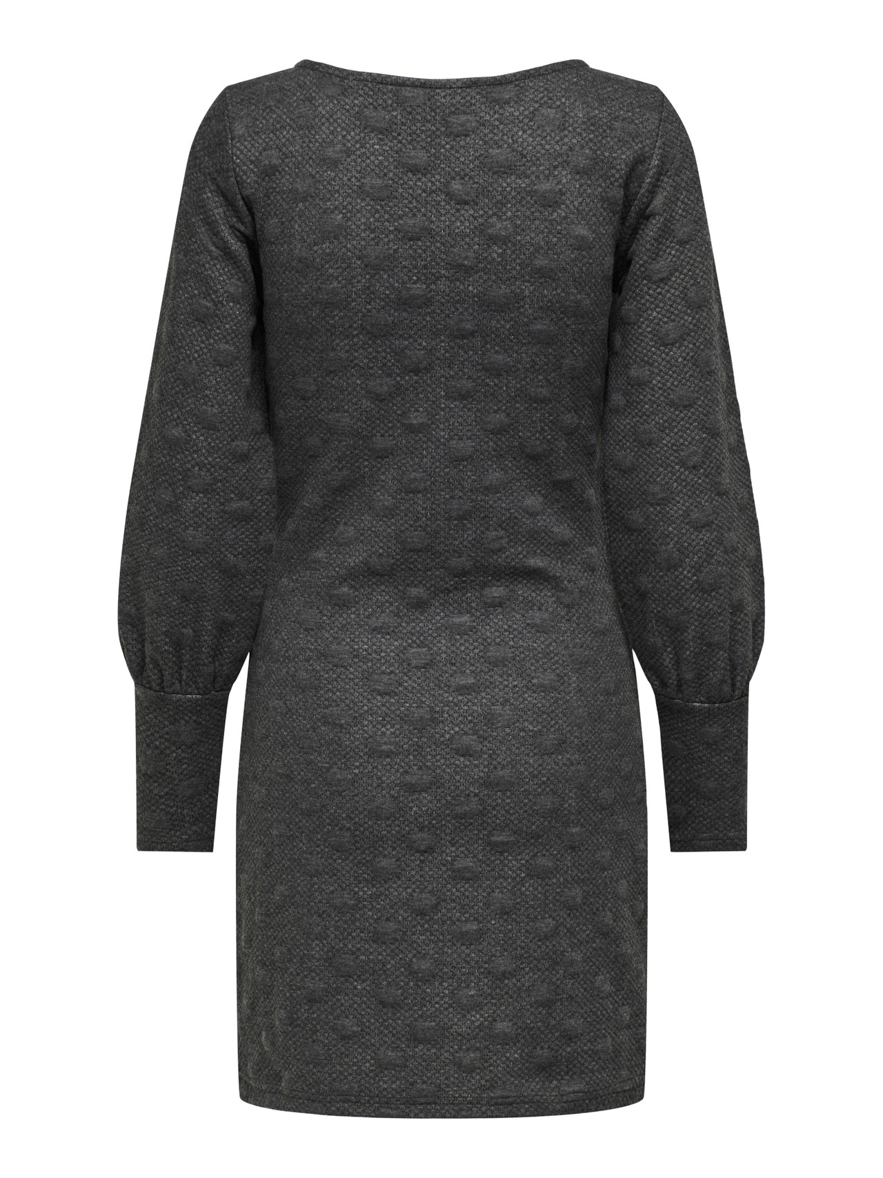 ONLY Regular Fit O-hals Puffermer Kort kjole -Dark Grey Melange - 15297377