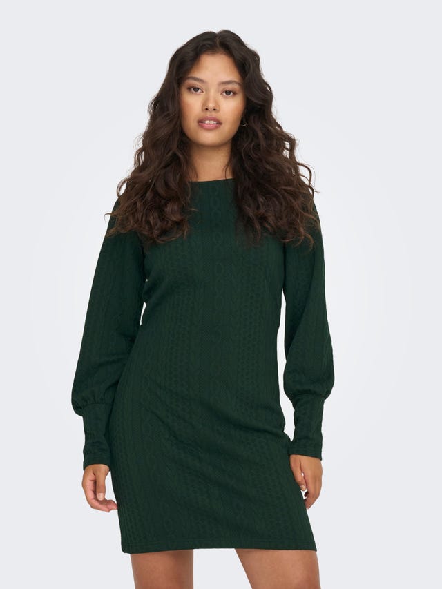 ONLY Regular Fit O-Neck Puff sleeves Short dress - 15297377