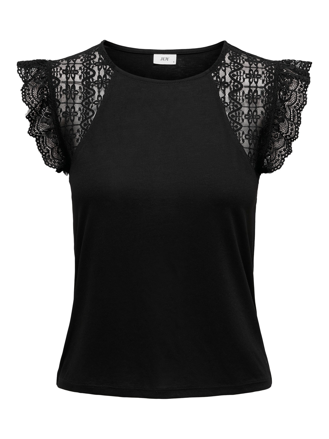 ONLY Top with lace and frills -Black - 15297387