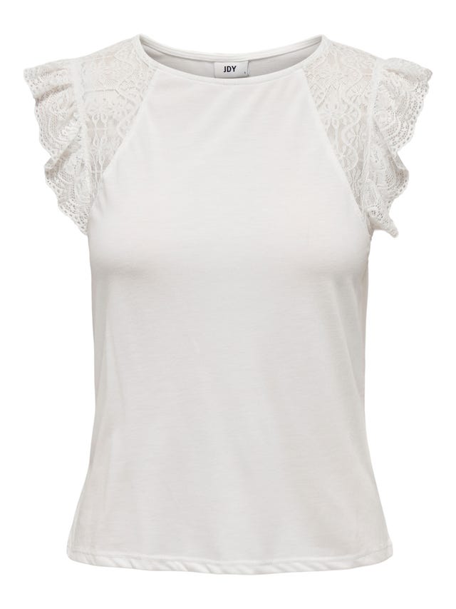 ONLY Top with lace and frills - 15297387