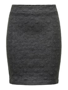 ONLY Mid waist Midi skirt -Dark Grey Melange - 15297419