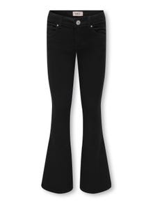 ONLY Krój flared Średnia talia Jeans -Black Denim - 15297579