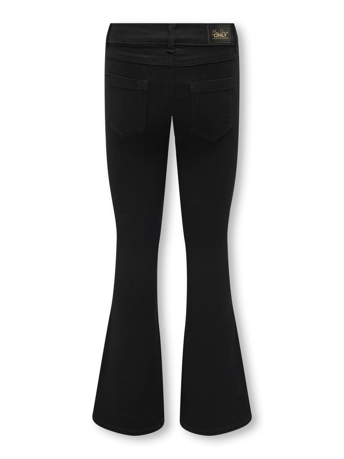ONLY Flared fit Mid waist Jeans -Black Denim - 15297579