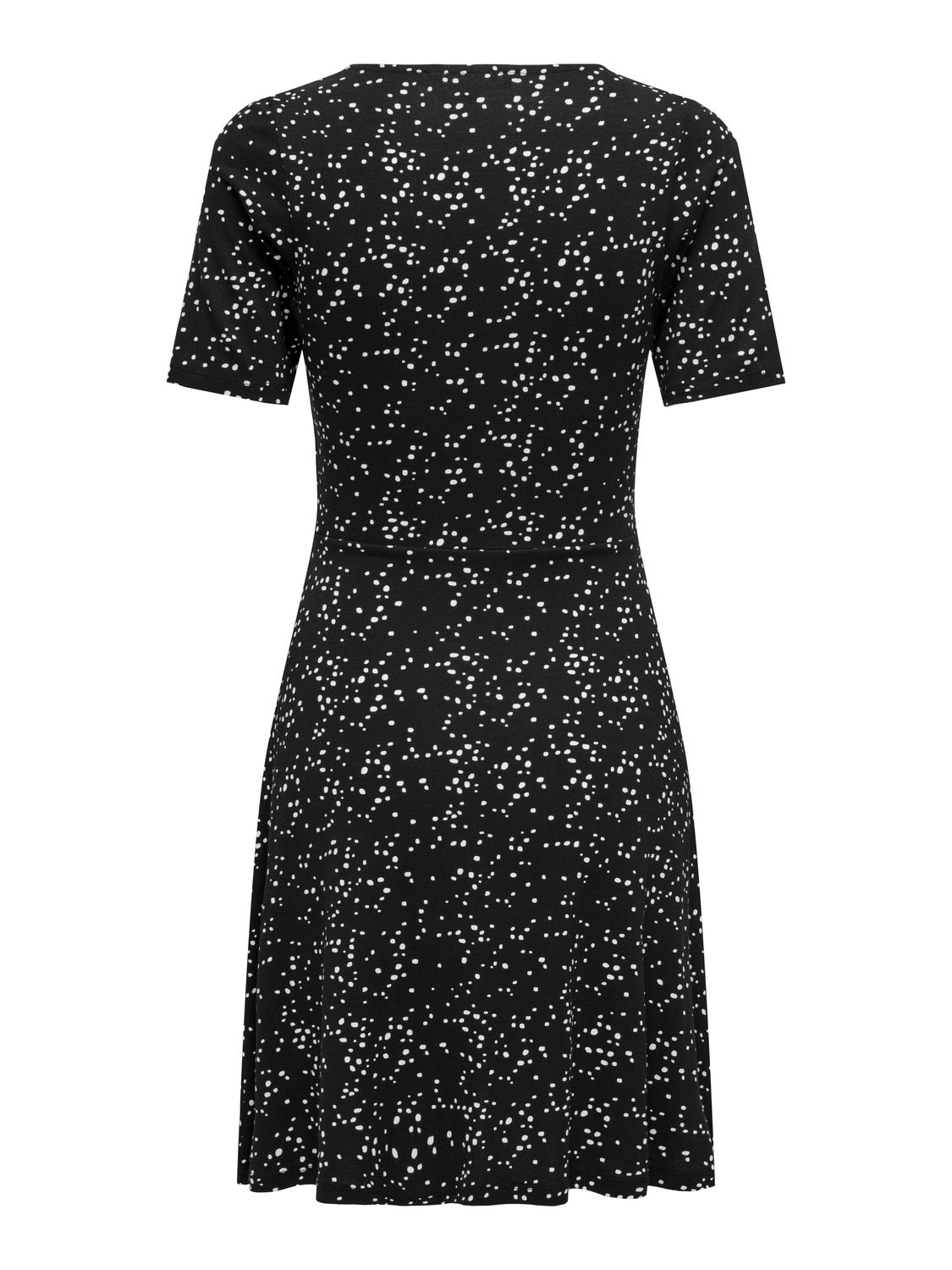 ONLY Regular Fit V-hals Kort kjole -Black - 15297612
