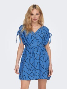 ONLY Regular Fit V-hals Kort kjole -Blithe - 15298038