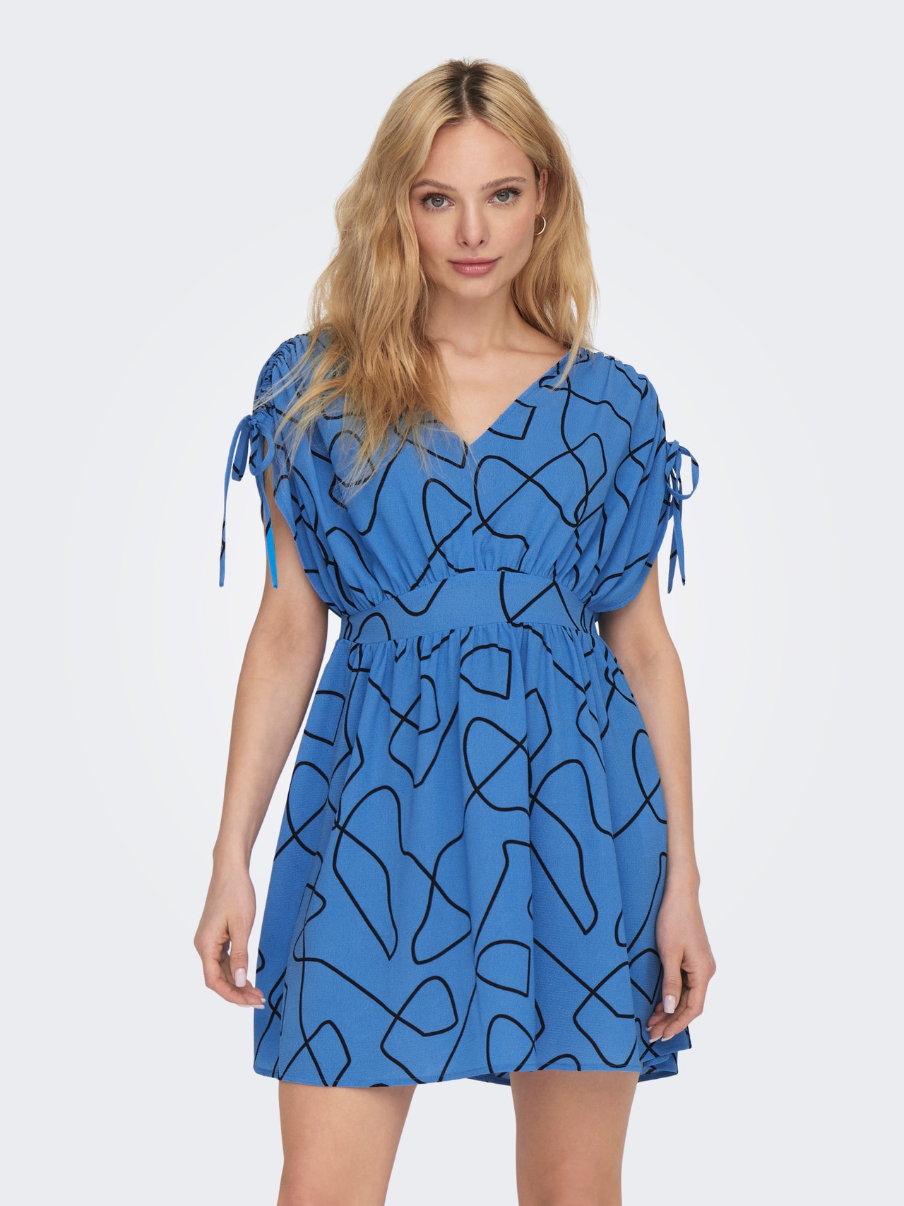 ONLY Regular Fit V-hals Kort kjole -Blithe - 15298038