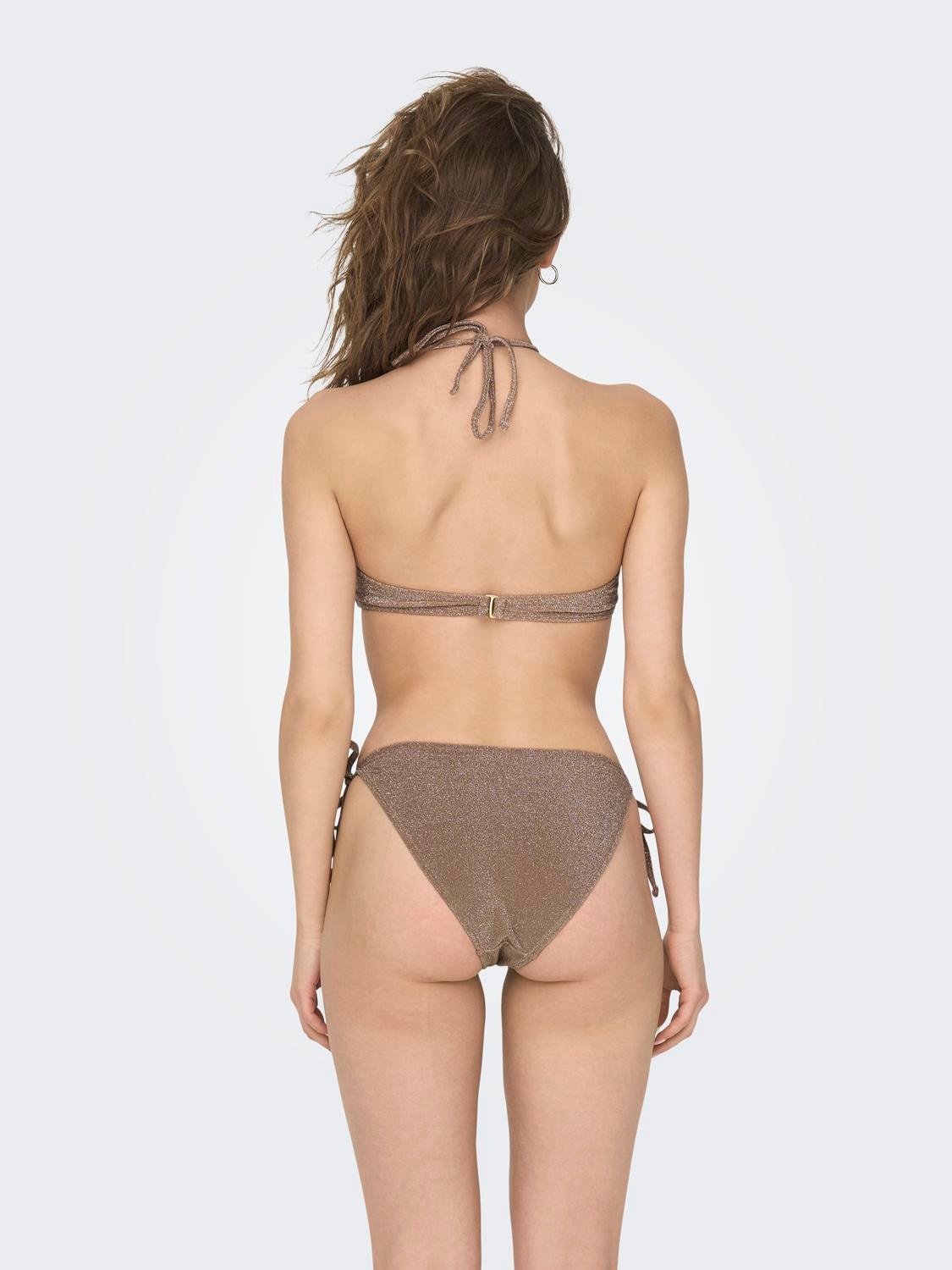 ONLY Glitter bikini bottom  -Beaver Fur - 15298224