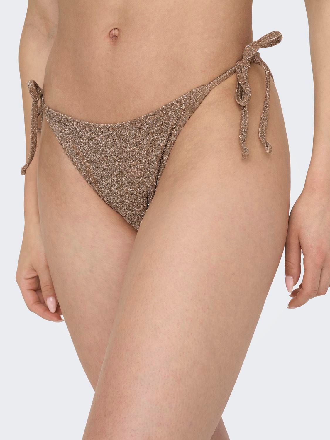 ONLY Low waist Thin straps Swimwear -Beaver Fur - 15298224