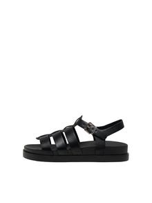 ONLY Imiteret læder sandaler -Black - 15298258