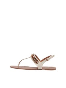 ONLY Sandals with chain detail -Cloud Dancer - 15298290