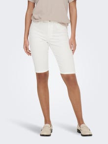 ONLY Shorts Skinny Fit Taille haute -White - 15298318