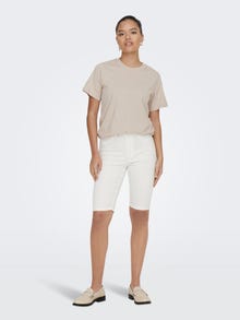 ONLY Shorts Corte skinny Cintura alta -White - 15298318