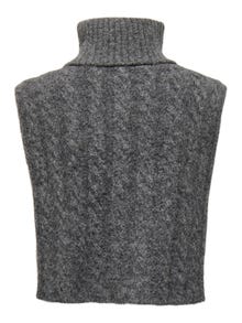 ONLY Long knitted collar -Dark Grey Melange - 15298417