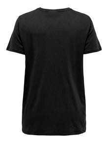 ONLY Regular Fit Mock neck T-Shirt -Black - 15298439