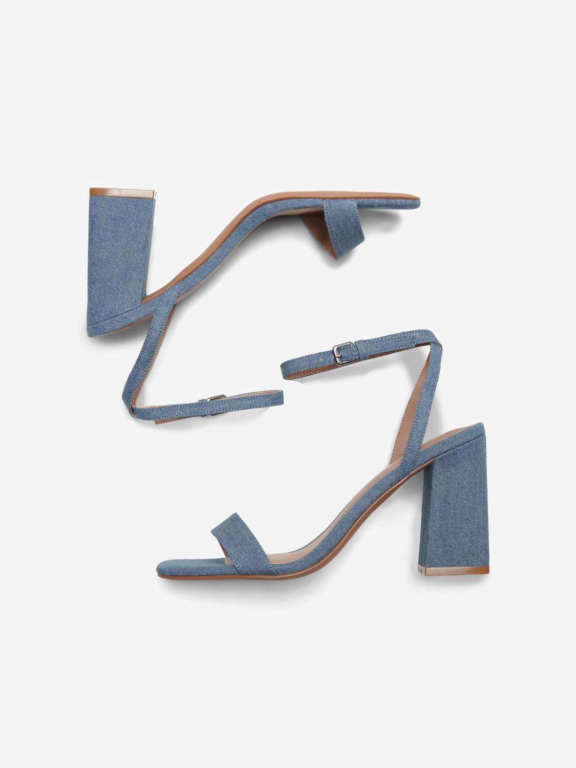 ONLY offene Spitze Verstellbarer Träger Schuhe mit Absatz -Light Blue Denim - 15298450