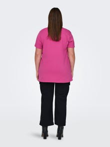 ONLY Regular Fit V-hals T-skjorte -Raspberry Rose - 15298452