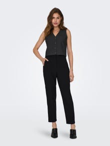 ONLY Classic trousers with high waist -Black - 15298565
