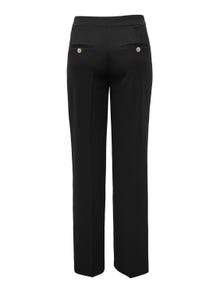 ONLY Basic trousers with high waist -Black - 15298576