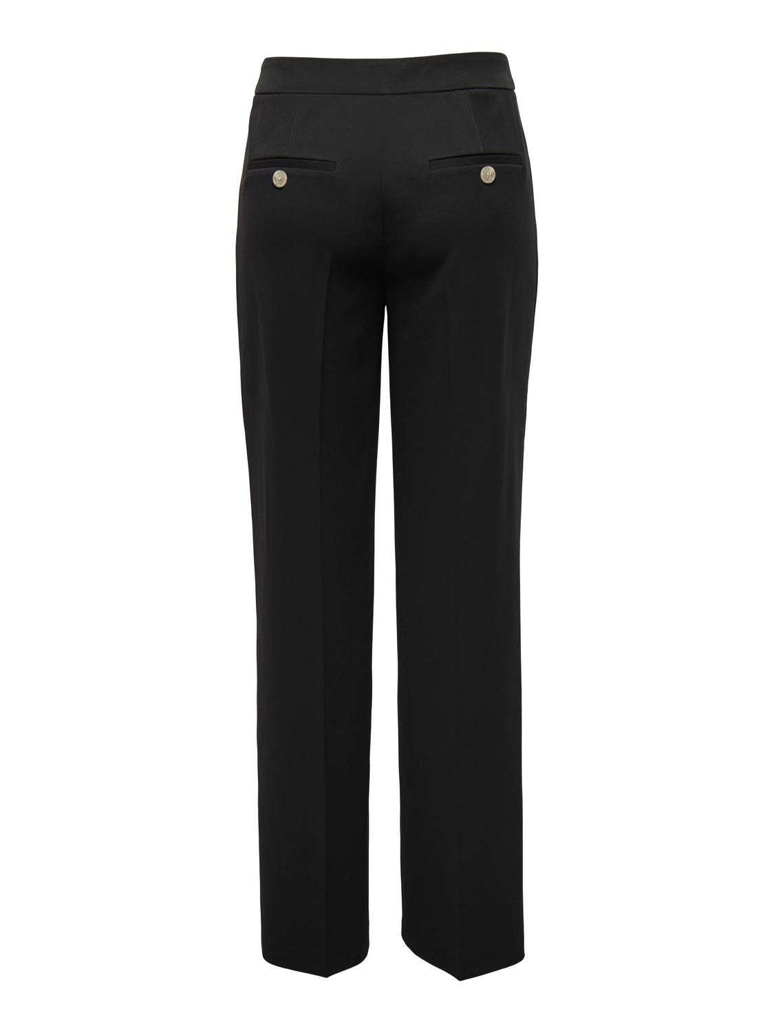 ONLY Straight tapered fit trousers -Black - 15298576