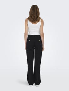 ONLY Basic bukser med høj talje  -Black - 15298576