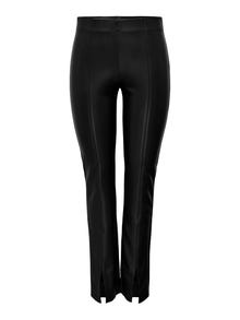 ONLY Leggings Skinny Fit Taille haute Ourlet fendu -Black - 15298602