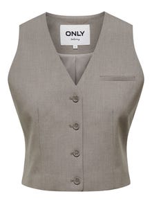 ONLY Cropped tailored vest -Brushed Nickel - 15298615