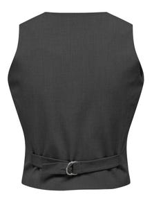 ONLY Cropped tailored vest -Dark Grey Melange - 15298615