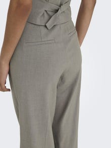 ONLY Classic trousers with high waist -Brushed Nickel - 15298617