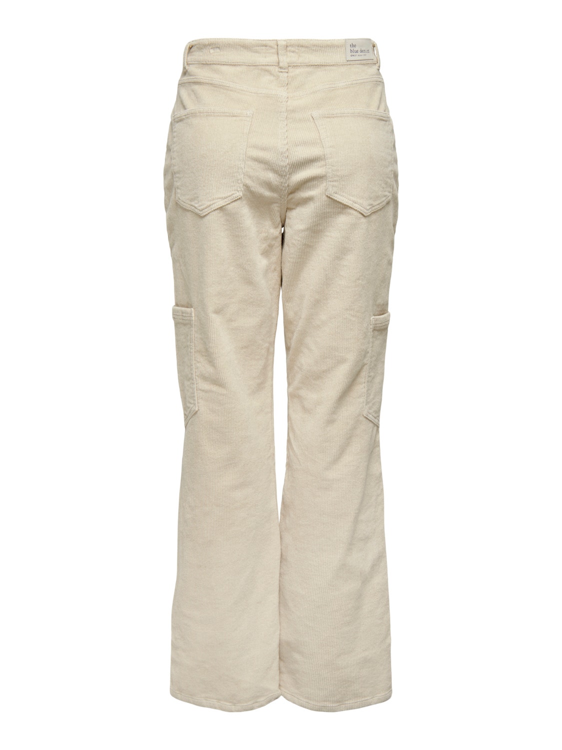 ONLY Pantalons Straight Fit Taille haute -Oatmeal - 15298637