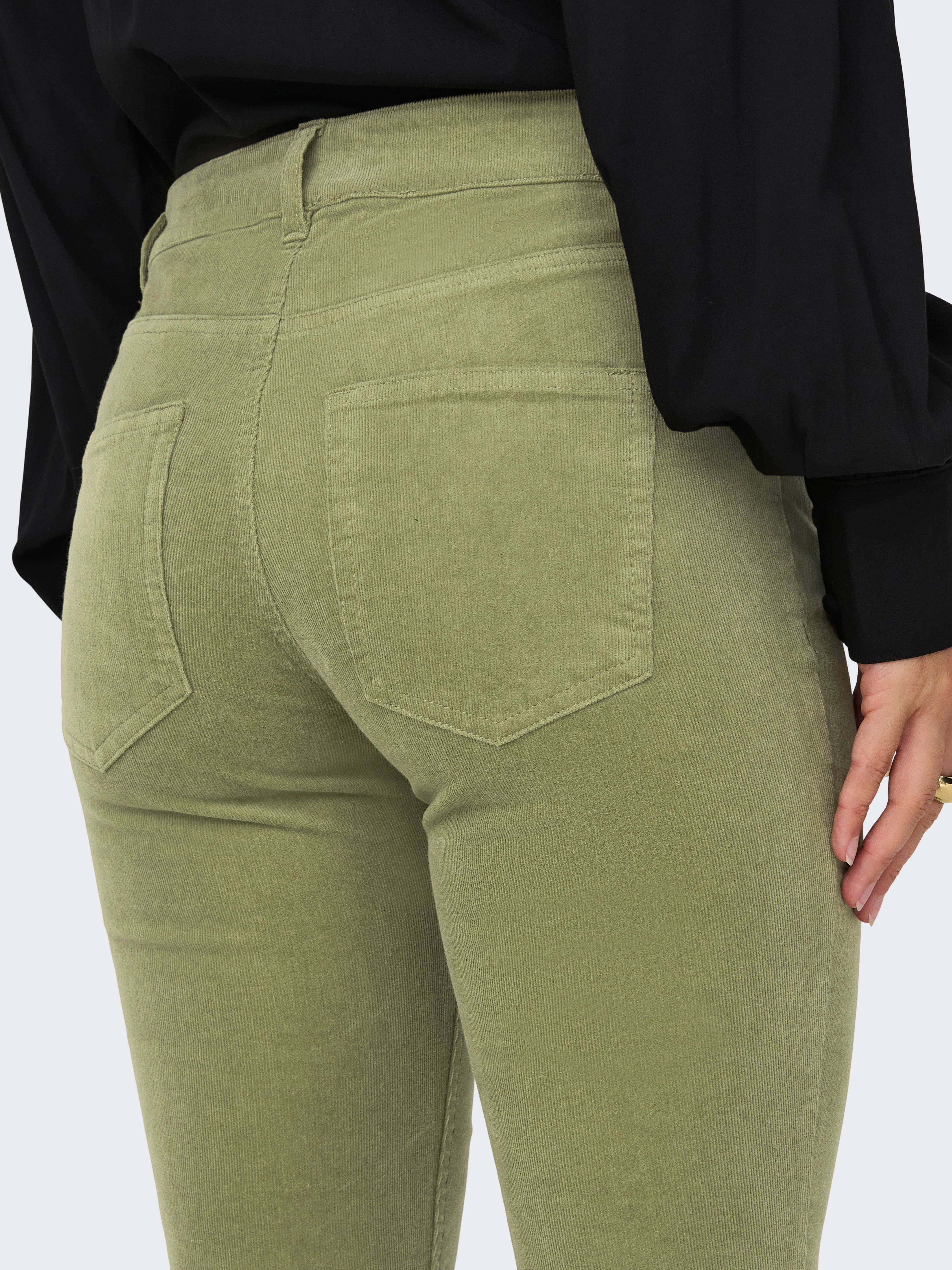 ONLBLUSH-BLAIR Mittlere Taille Skinny Fit Hose | Mittelgrün | ONLY® 