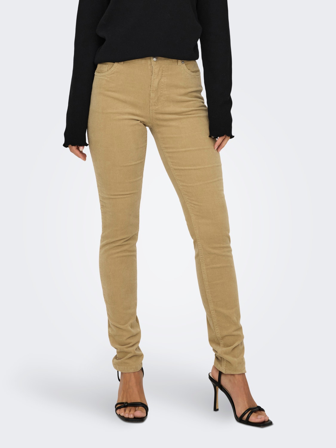 ONLY Skinny Fit Mid waist Trousers -Tannin - 15298649
