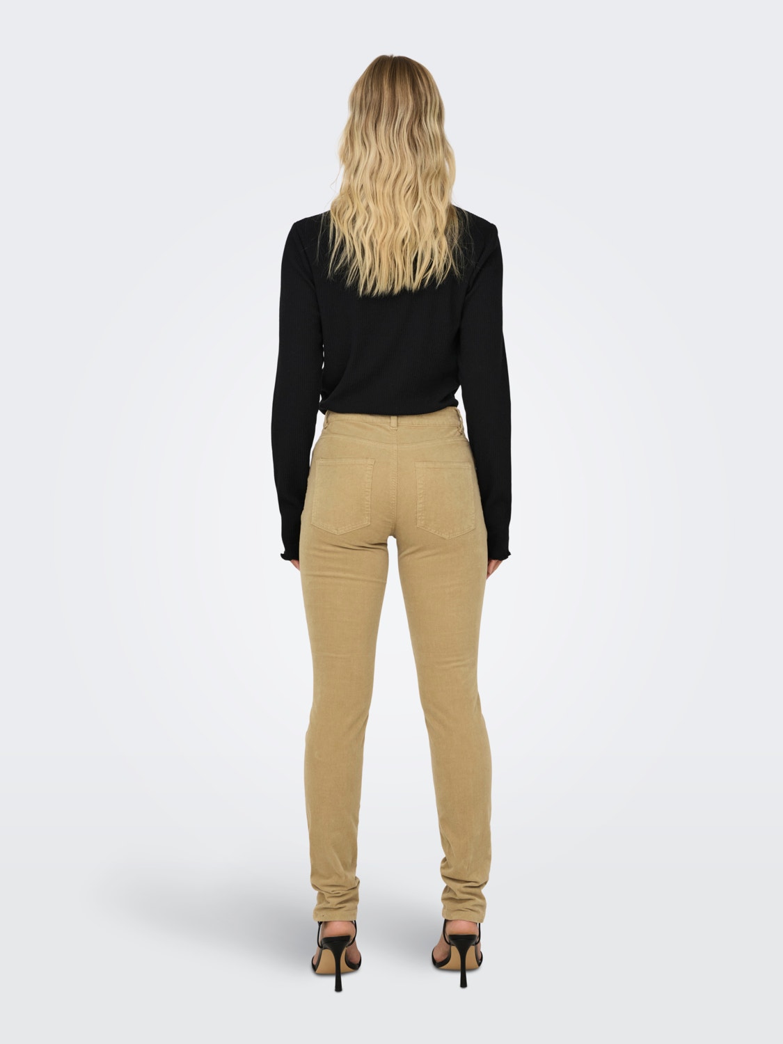 ONLY Mid waist trousers -Tannin - 15298649