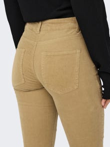 ONLY Pantalons Skinny Fit Taille moyenne -Tannin - 15298649