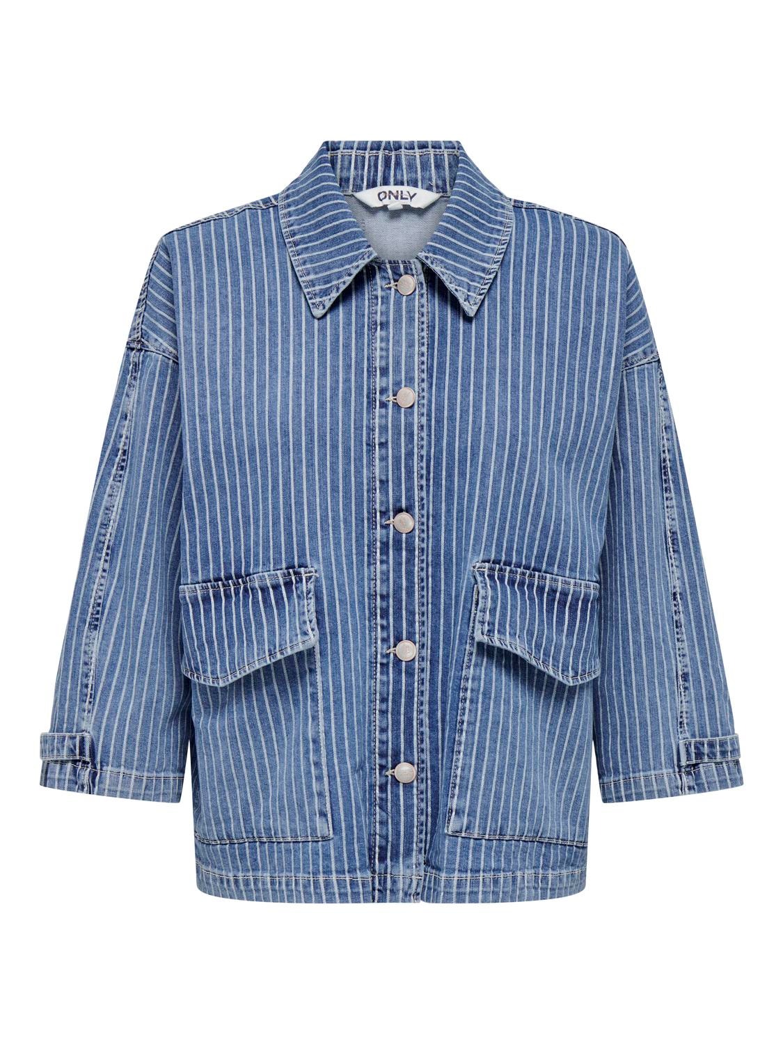 ONLY Oversize denim shirt -Light Blue Denim - 15298675