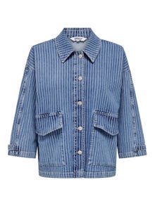 ONLY Oversize denim skjorte -Light Blue Denim - 15298675