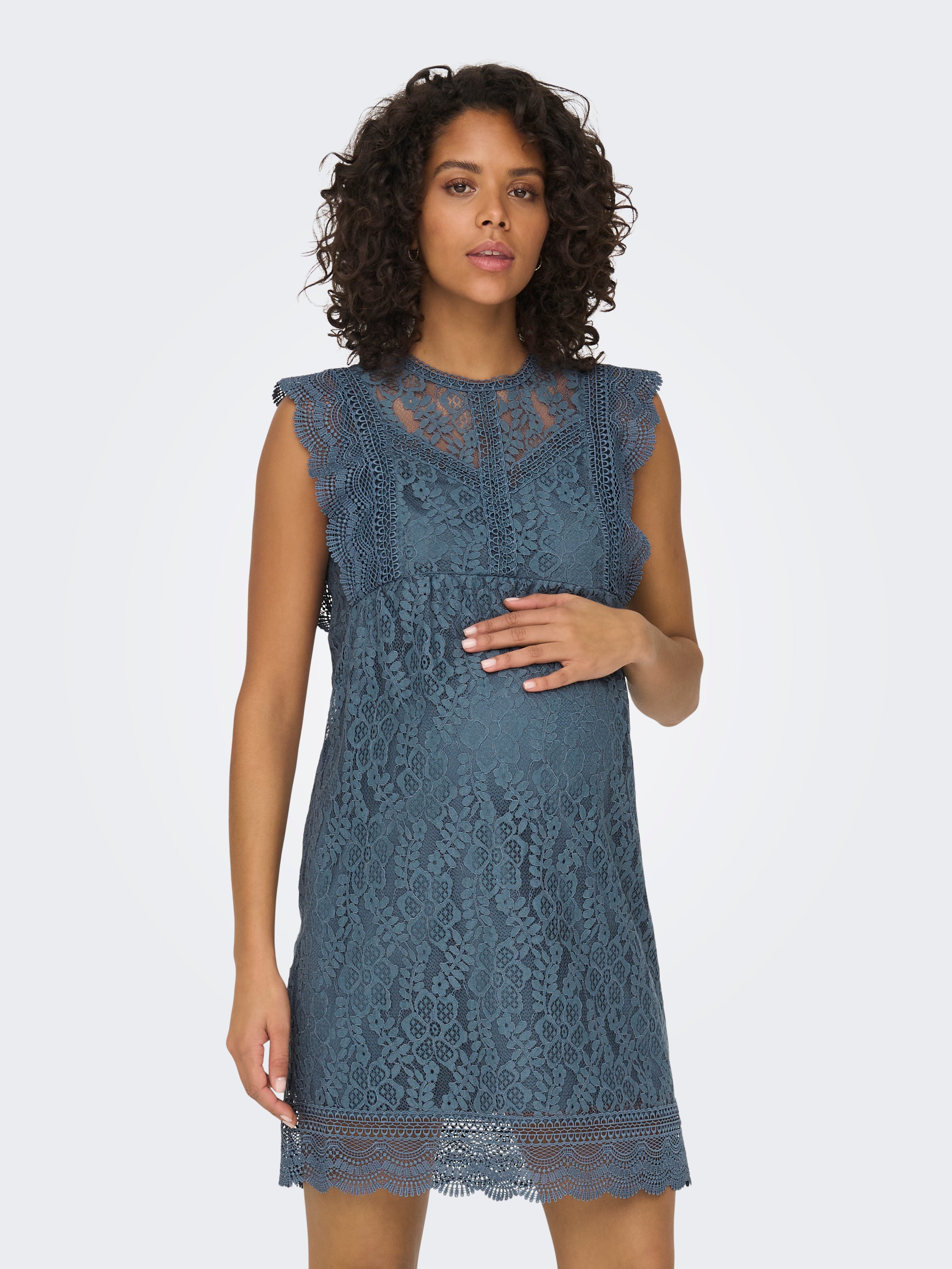 Grey lace 2024 shift dress