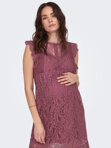 ONLY Regular Fit O-Neck Maternity Short dress -Renaissance Rose - 15298684