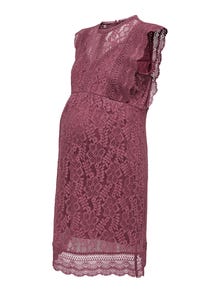 ONLY Regular Fit O-hals Maternity Kort kjole -Renaissance Rose - 15298684