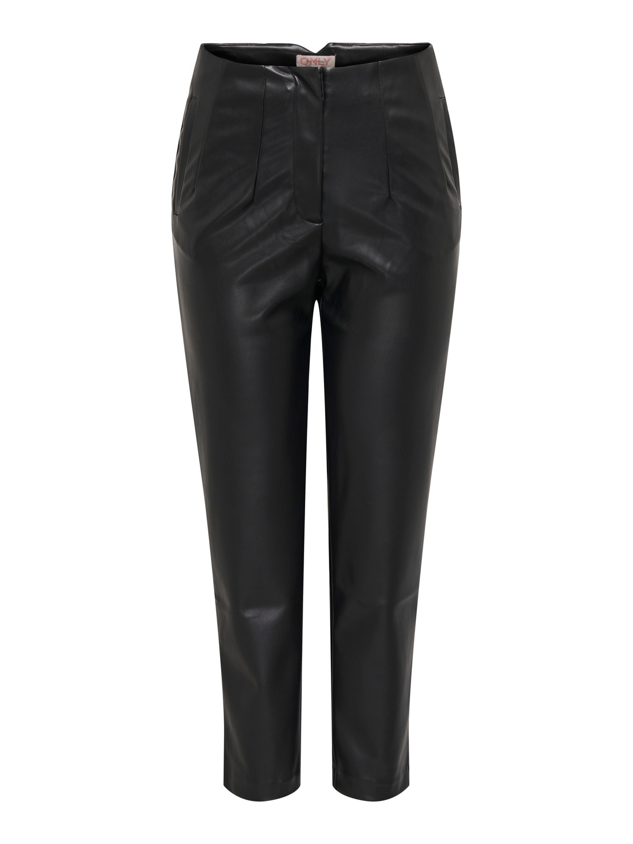 ONLY Faux leather trousers -Black - 15298705