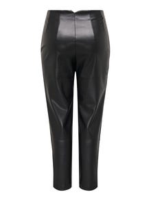 ONLY Imiteret læder bukser -Black - 15298705
