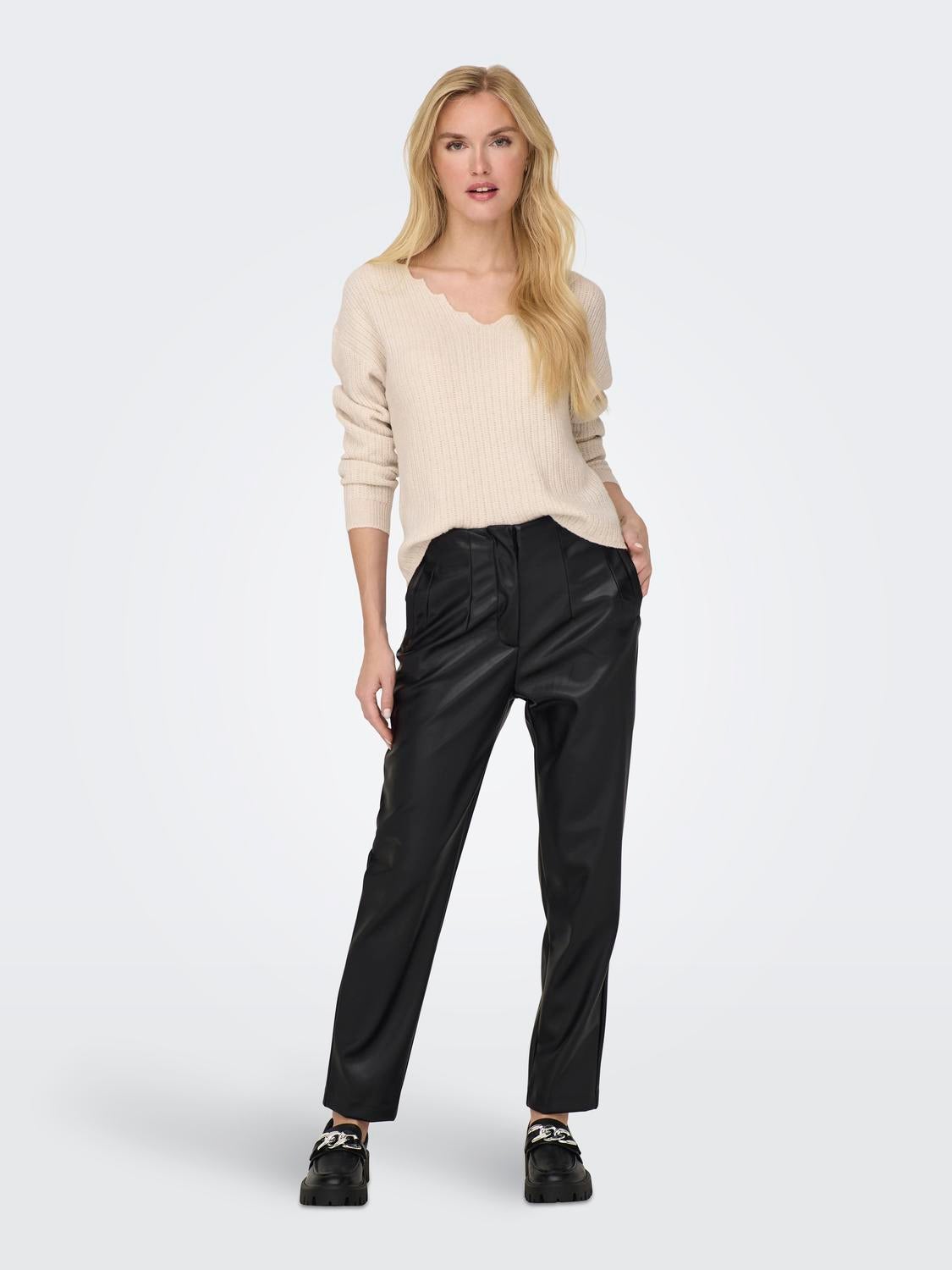 ONLRAVEN-IDINA High waist Regular Fit Trousers