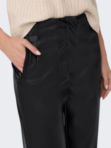 ONLY Faux leather trousers -Black - 15298705