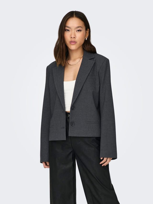 ONLY Cropped Fit Reverse Blazer - 15298708