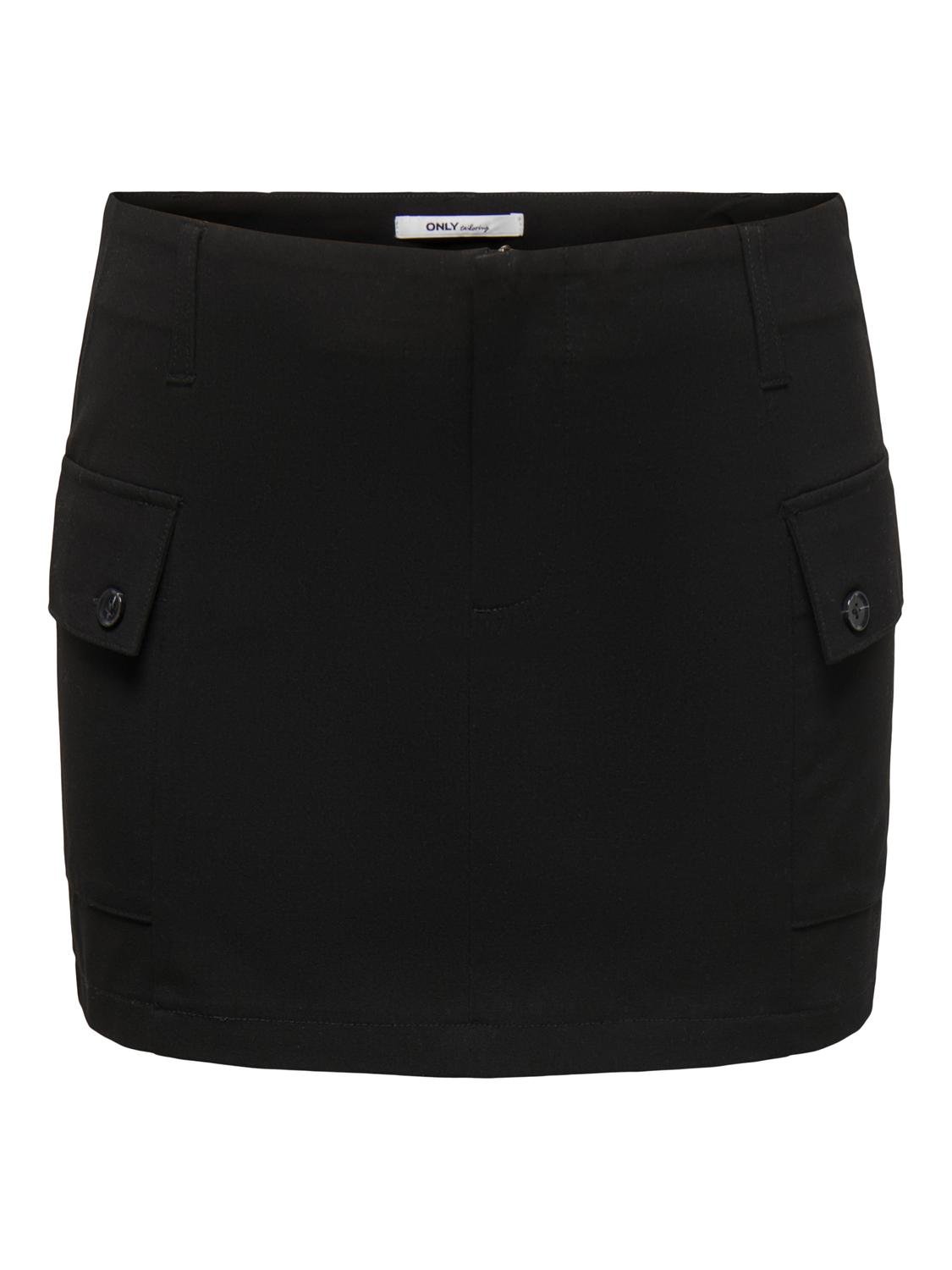 ONLY Mid waist Mini skirt -Black - 15298713