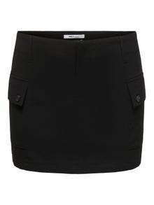 ONLY Mini nederdel med cargo lommer -Black - 15298713