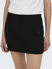 ONLY Mini nederdel med cargo lommer -Black - 15298713