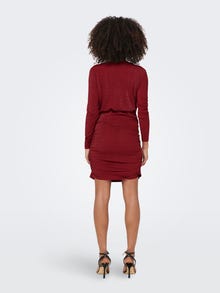 ONLY Slim Fit V-Neck Short dress -Chili Pepper - 15298721