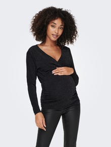 ONLY Mama Glitter Top -Black - 15298723